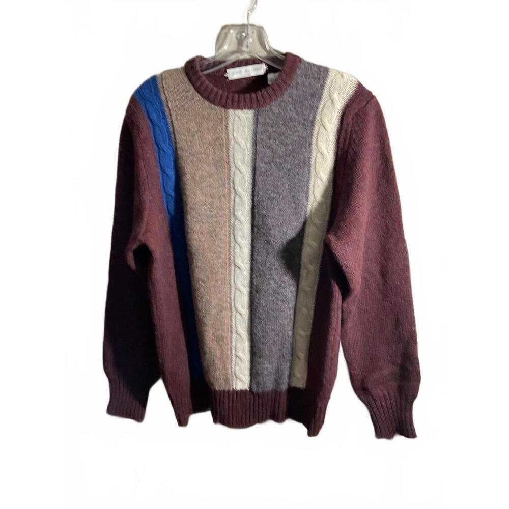 Gianfranco Fratelli Colorblock Knit Sweater - Vintage Wool Charm Medium